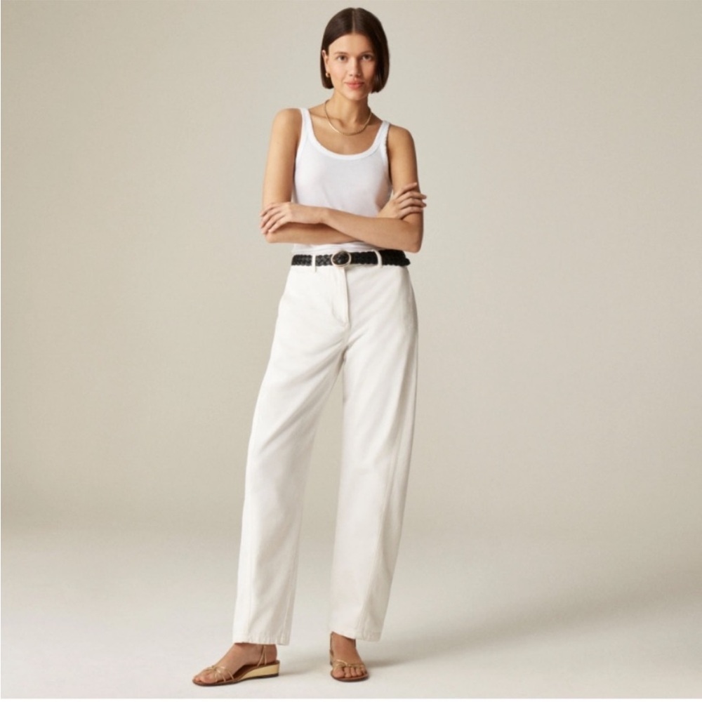 J Crew Jeans 0 Relaxed Barrel Leg White